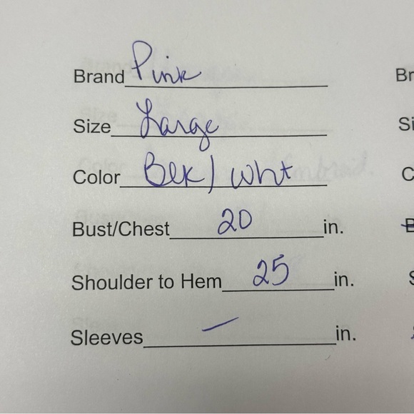 PINK Victoria's Secret Black & White Reversible Mesh Tank Top. Size Large - Picture 7 of 7